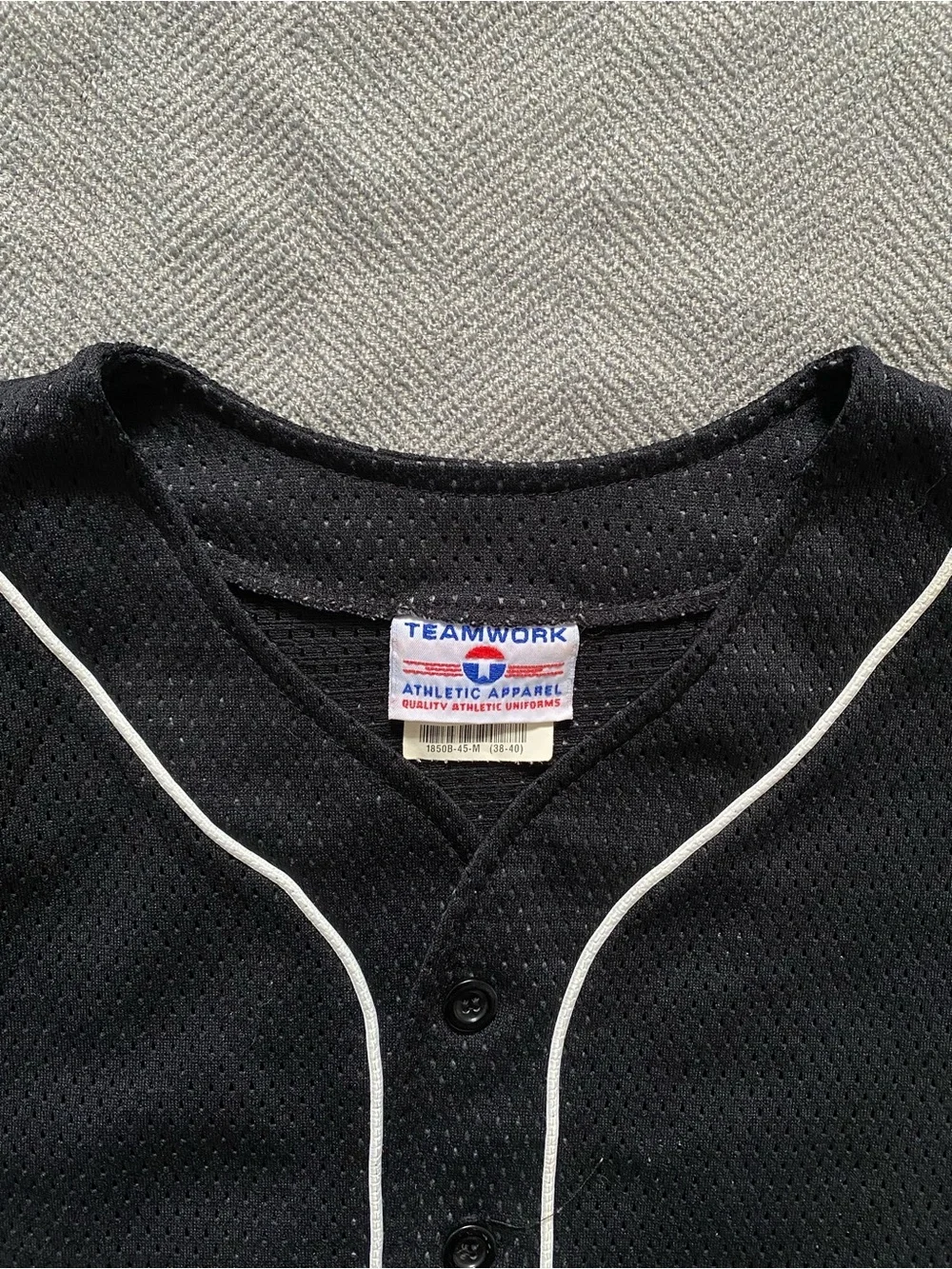 Kids Black Baseball Jersey with White Piping and Number 24